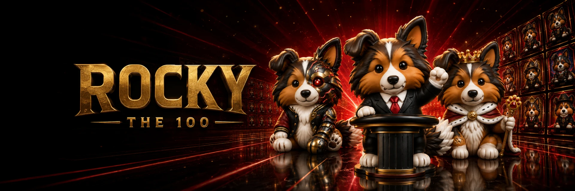 Rocky The 100 gold banner